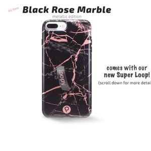Black Marble IPhone 6/7/8 plus loopy case